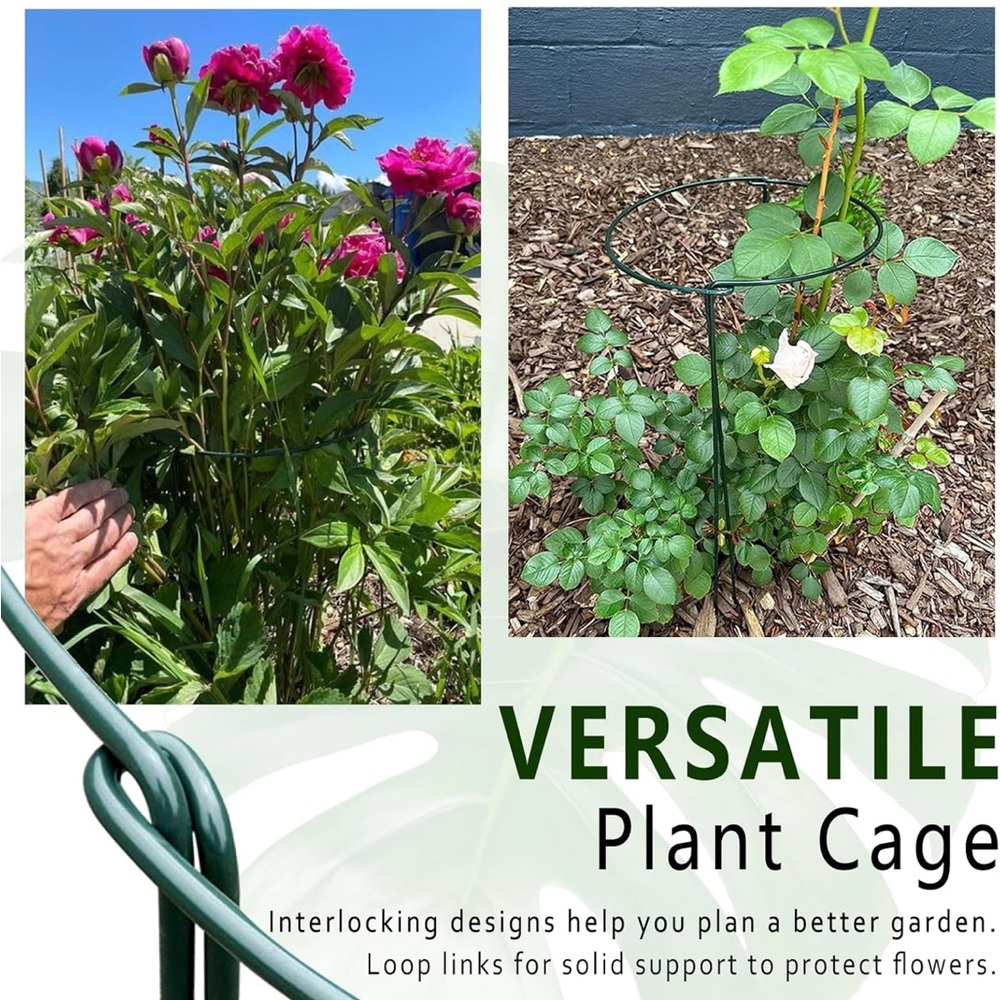 6 Pack Plant Support Stakes Tall Plant Holder Sticks (10" W X 15.8" H) - Picture 7 of 8